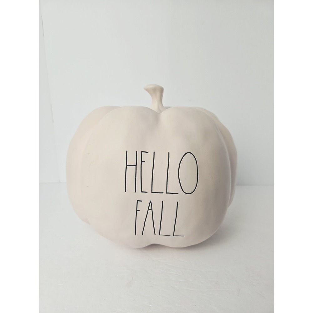Rae Dunn by Magenta Halloween Hello Fall Large Pink Pumpkin 10"